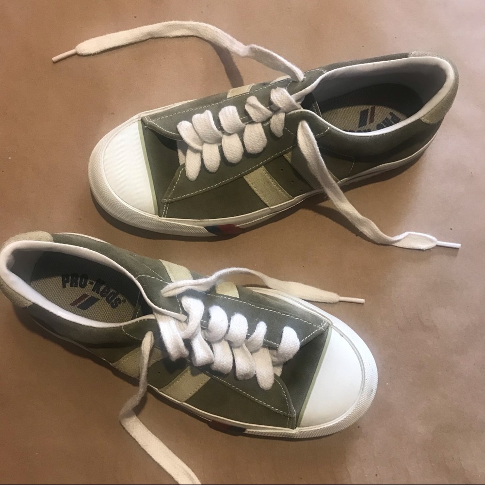 green Pro-Keds Royal Plus suede retro sneakers